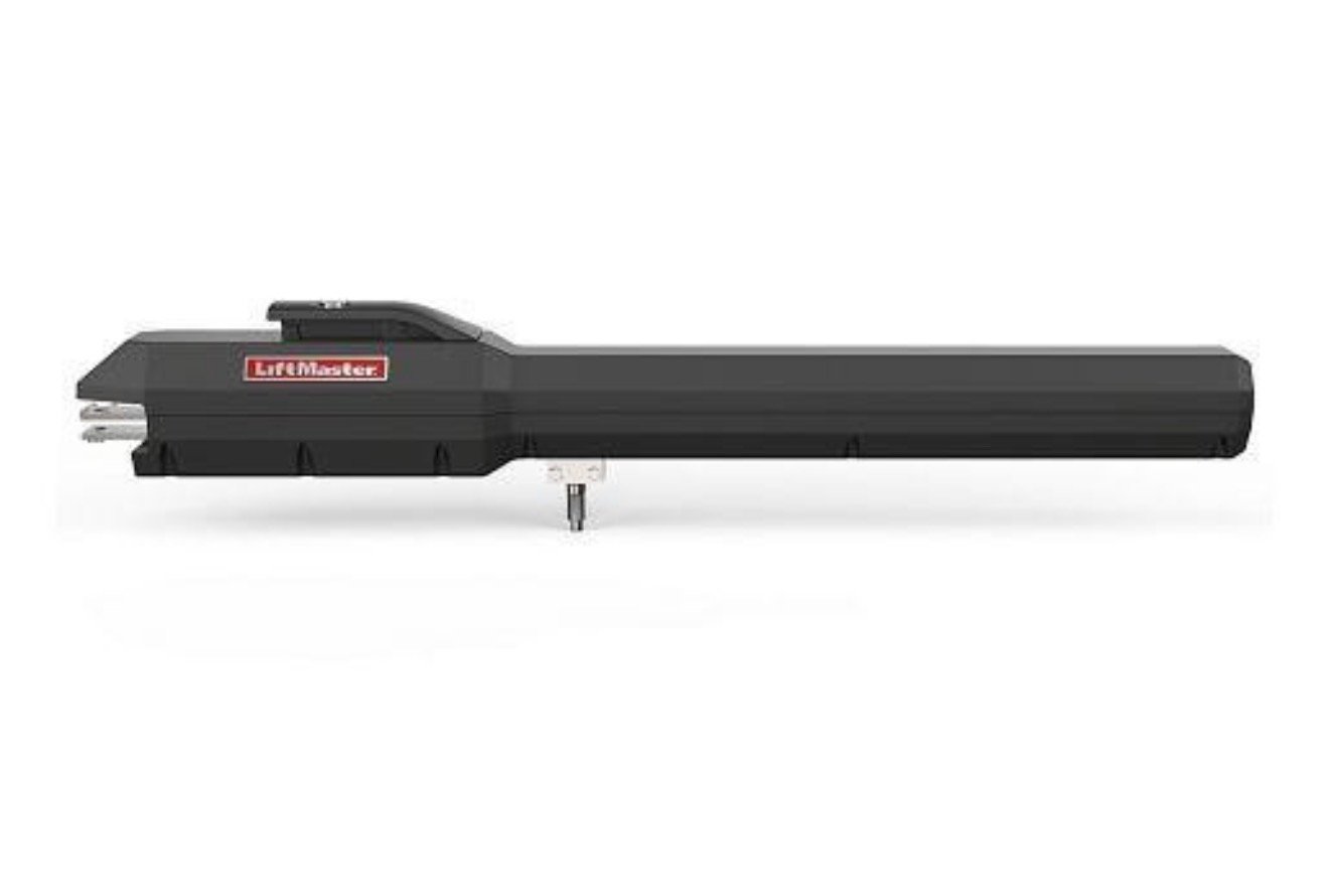 LiftMaster automatic gate operator arm on a white background