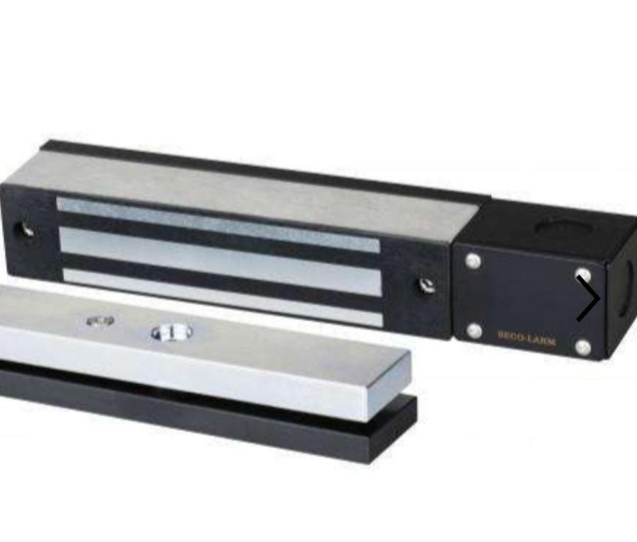 Magnetic lock hardware compared to an electric strike for commercial doors